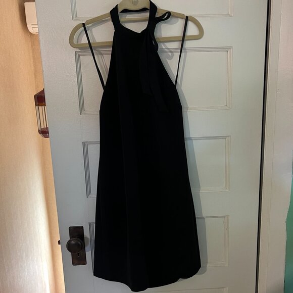club monaco bowee dress Club Monaco Bowee Dress 0 Black Halter Bow Mini Shift Cocktail Party Wedding